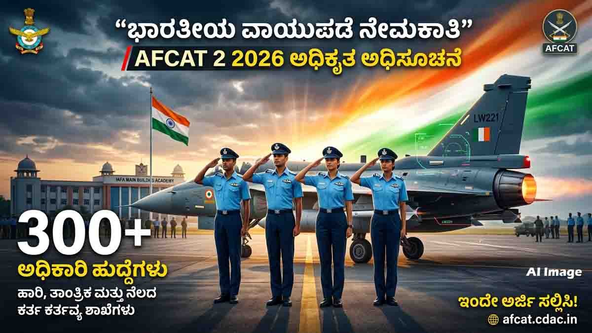 AFCAT 2 Notification 2026 released for Indian Air Force officer recruitment and 300 vacancies