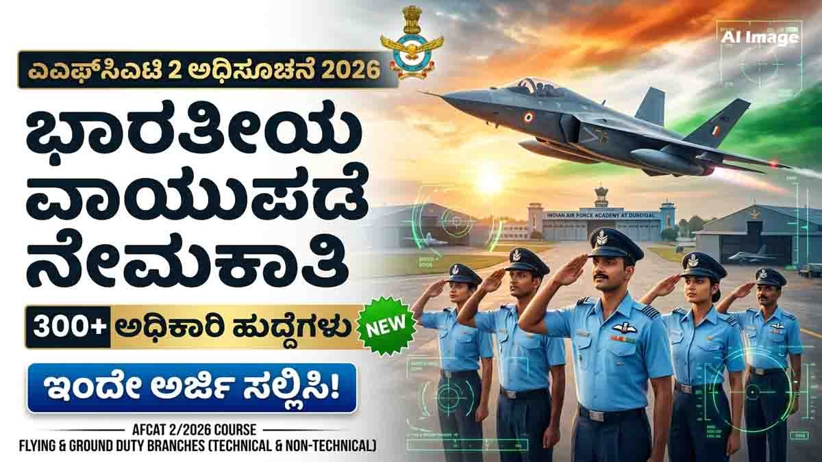 AFCAT 2 Notification 2026 released for Indian Air Force officer recruitment and 300 vacancies