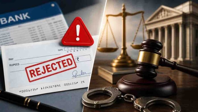 Bank cheque bounce legal process India Section 138 penalty concept