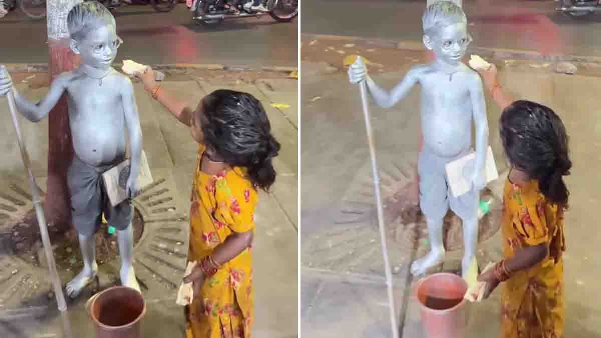 Hunger Viral Video of Boy Dressed as Mahatma Gandhi