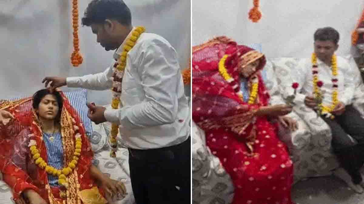 Kanpur hospital wedding where groom marries injured bride inside hospital ward after Haldi ceremony fire accident