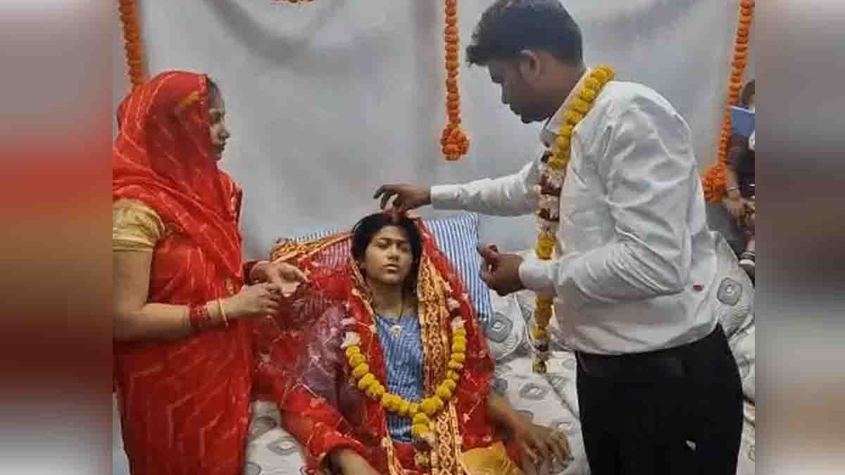 Kanpur hospital wedding where groom marries injured bride inside hospital ward after Haldi ceremony fire accident