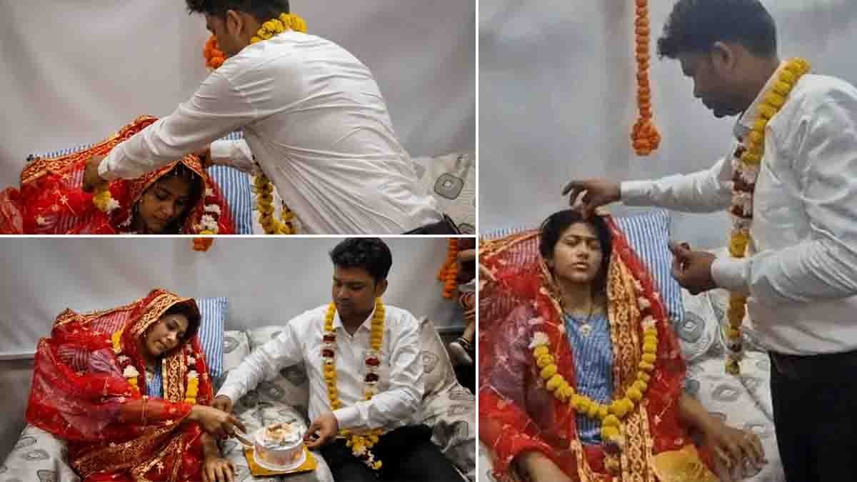 Kanpur hospital wedding where groom marries injured bride inside hospital ward after Haldi ceremony fire accident