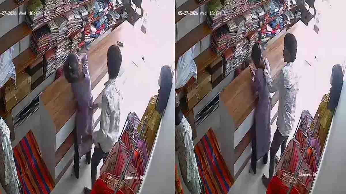 Maharashtra Viral Video showing a shocking CCTV-recorded assault inside a clothing store in Pimpri-Chinchwad.