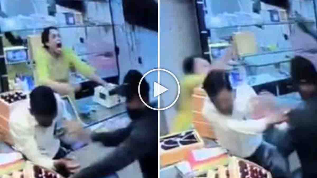 Brave Nashik woman confronts armed robbers during viral jewellery shop robbery incident
