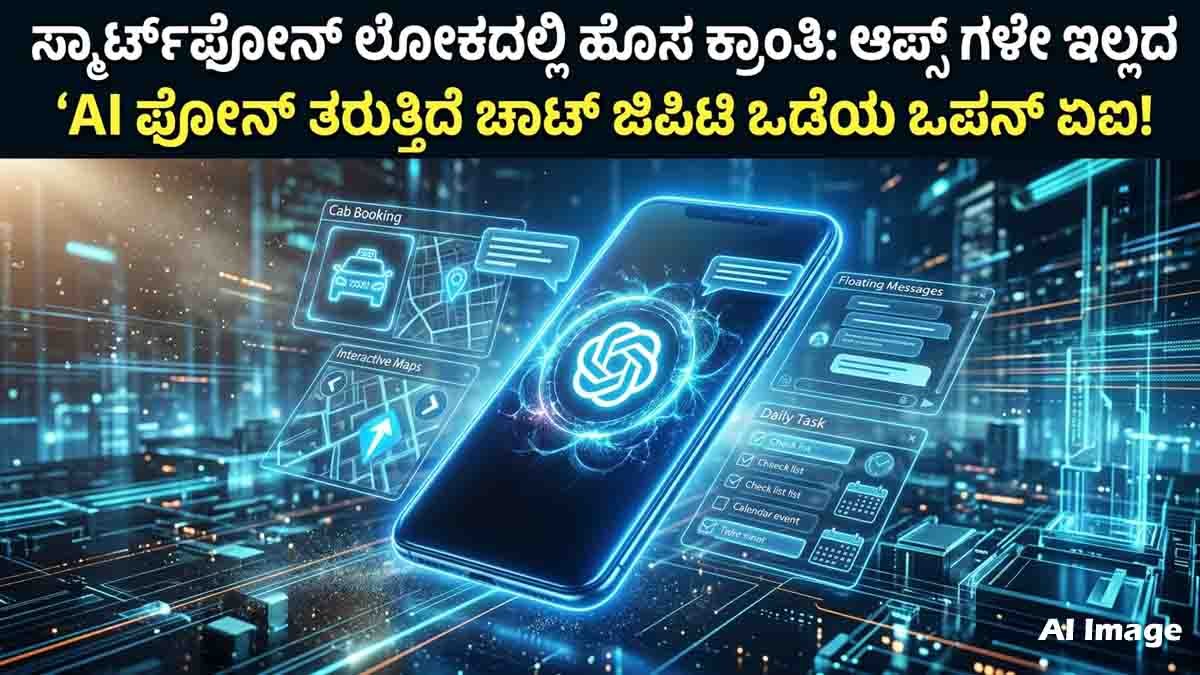 Futuristic OpenAI Smartphone with AI agents and next-generation mobile technology