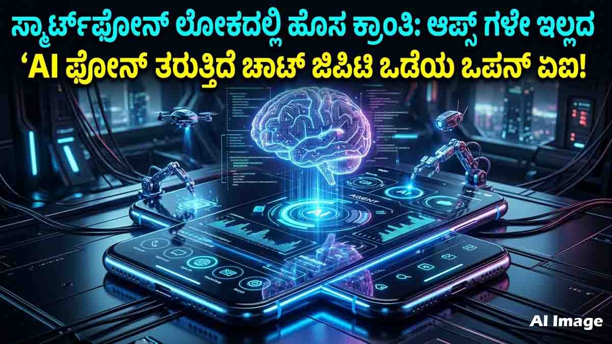 Futuristic OpenAI Smartphone with AI agents and next-generation mobile technology