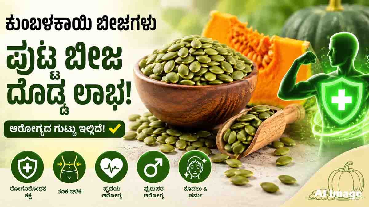 Pumpkin Seeds : ಪುರುಷರಿಗೆ ವರದಾನ ಈ ಸಣ್ಣ ಬೀಜಗಳು.. ದಿನಾ ಒಂದು ಚಮಚ ತಿಂದ್ರೆ ಆಗುವ ಚಮತ್ಕಾರ ಅಷ್ಟಿಷ್ಟಲ್ಲ..! 2 Healthy pumpkin seeds rich in protein zinc magnesium and antioxidants for immunity weight loss heart health and glowing skin