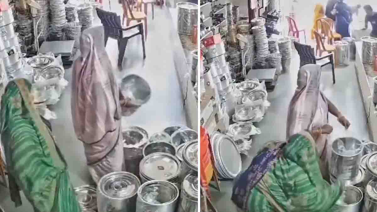 Women Thieves Viral Video: Clever Saree Theft Trick Caught on CCTV