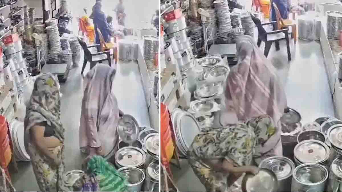 Women Thieves Viral Video: Clever Saree Theft Trick Caught on CCTV