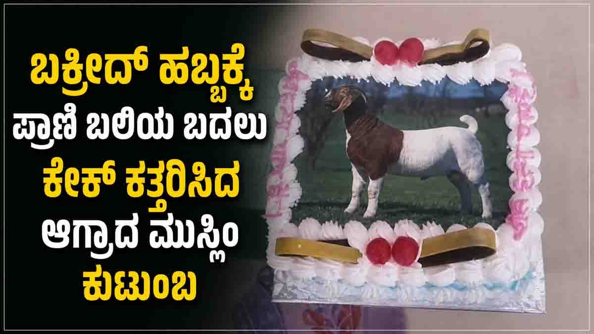 Agra Bakrid Cake Celebration : ಬಕ್ರೀದ್ ಹಬ್ಬಕ್ಕೆ ಪ್ರಾಣಿ ಬಲಿಯ ಬದಲು ಕೇಕ್ ಕತ್ತರಿಸಿದ ಆಗ್ರಾದ ಮುಸ್ಲಿಂ ಕುಟುಂಬ: ವೈರಲ್ ಆದ ವಿಭಿನ್ನ ಆಚರಣೆ 1 The Agra Bakrid Cake Celebration has sparked nationwide discussion after a family chose a goat-shaped cake over animal sacrifice.