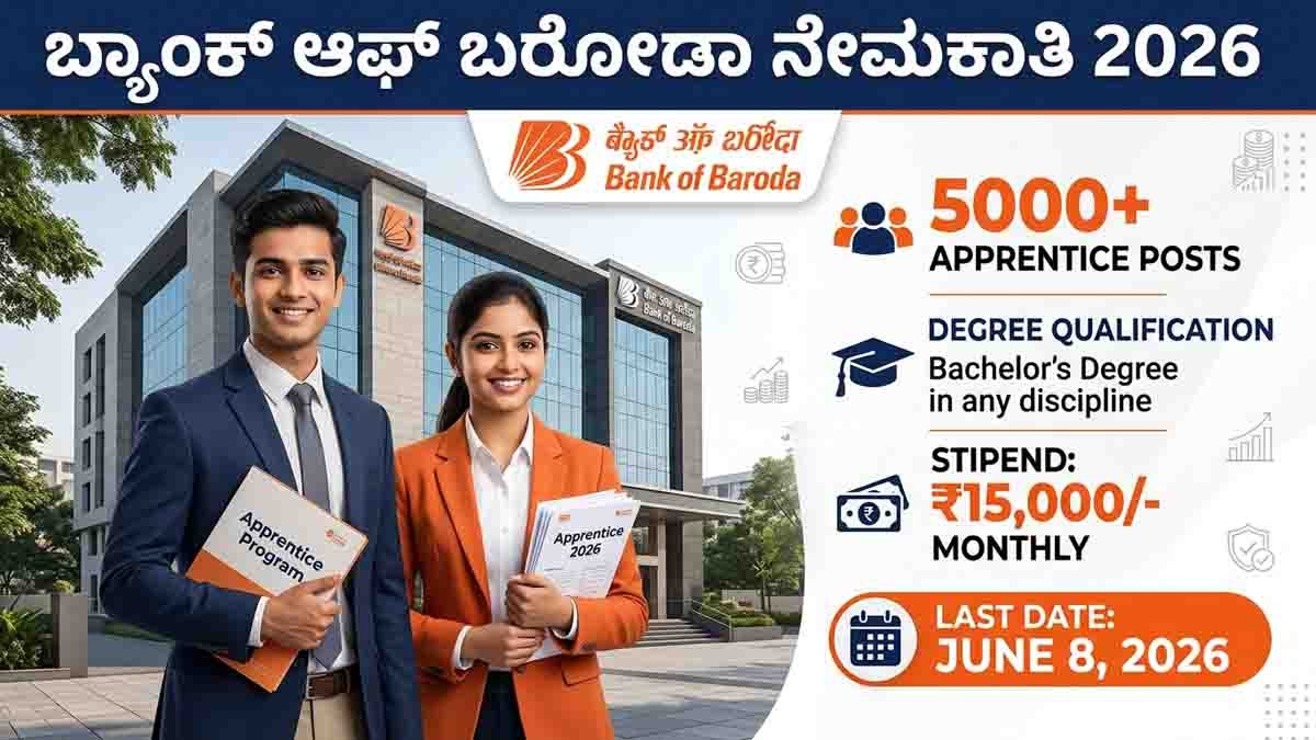 BOB Apprentice Recruitment 2026 Notification for 5000 Apprentice Posts in Bank of Baroda