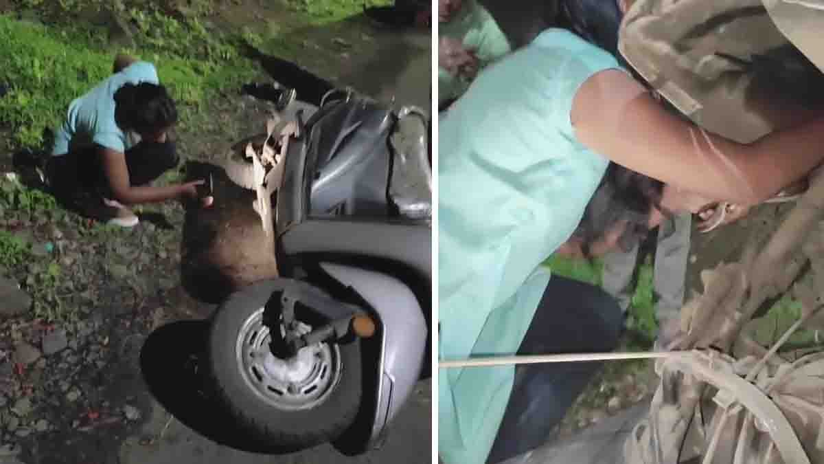 Cobra Inside Scooter Shocks Rider During Viral Snake Rescue