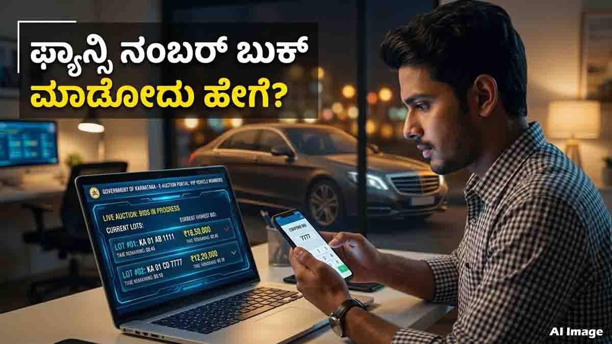 VIP Fancy Vehicle Number : ನಿಮ್ಮ ಕಾರು, ಬೈಕ್ಗೆ 0001, 9999 ನಂತಹ ಫ್ಯಾನ್ಸಿ ನಂಬರ್ ಬೇಕಾ? ಆನ್ಲೈನ್ನಲ್ಲಿ ಪಡೆಯುವುದು ಹೇಗೆ? ಇಲ್ಲಿದೆ ಕಂಪ್ಲೀಟ್ ಡೀಟೇಲ್ಸ್ 2 VIP Fancy Vehicle Number booking process through Parivahan online auction portal in India
