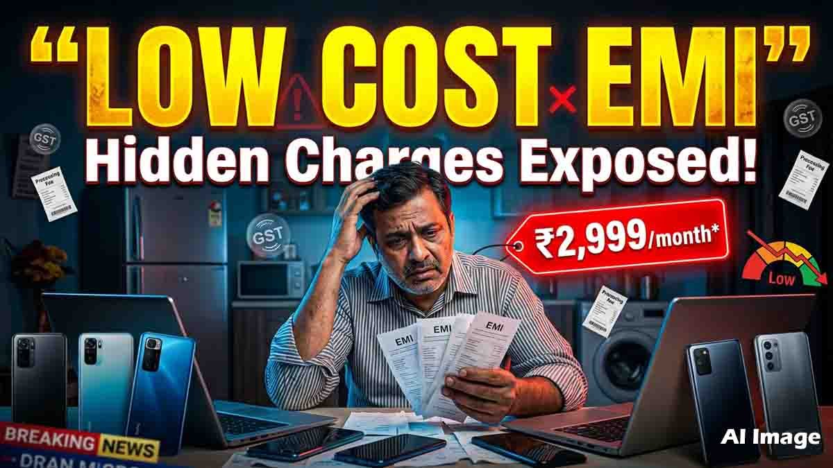 Low Cost EMI schemes explained with hidden charges, processing fees and financial risks in India