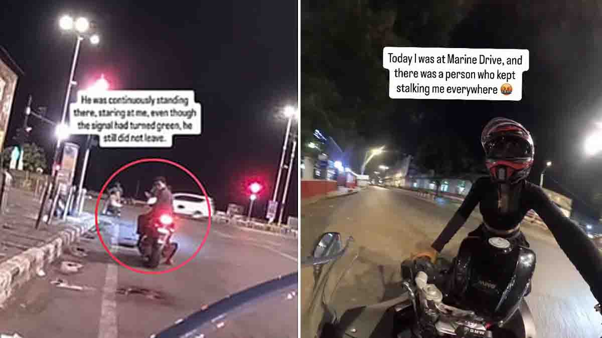 Mumbai Marine Drive Harassment Incident Involving Female Biker Goes Viral