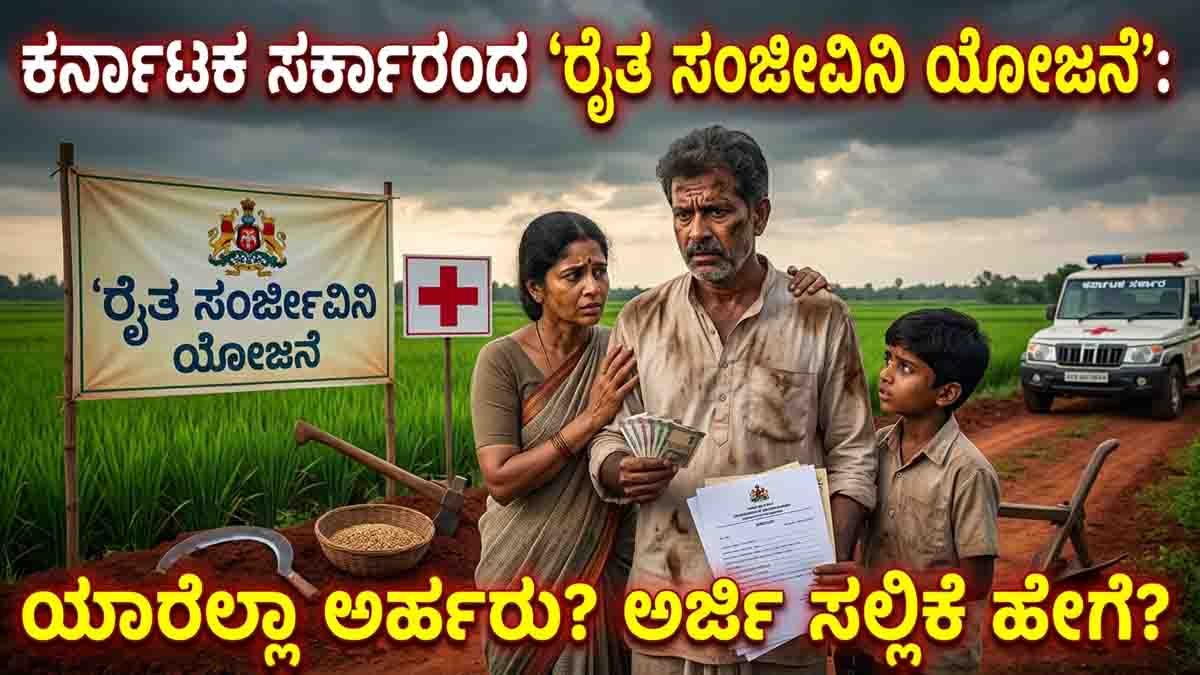 Karnataka Raitha Sanjeevini Scheme provides compensation for farmer accidents and deaths during agricultural work