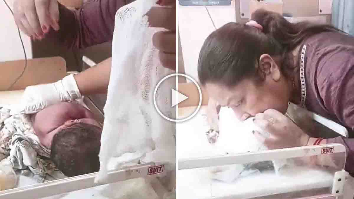 Saharanpur Doctor Dr Rooma reviving a newborn baby with mouth-to-mouth resuscitation in Uttar Pradesh hospital
