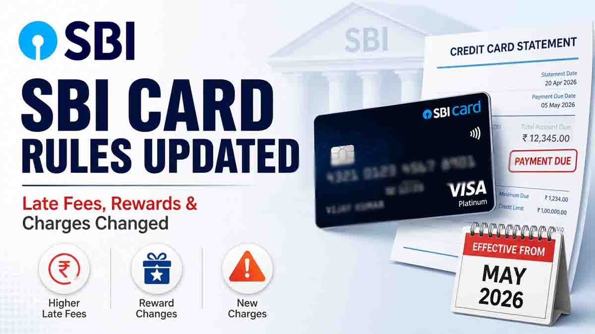 SBI credit card new rules late payment charges reward points changes India