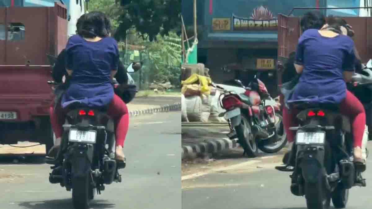 Viral Bike Assault Video showing man attacking woman on moving bike