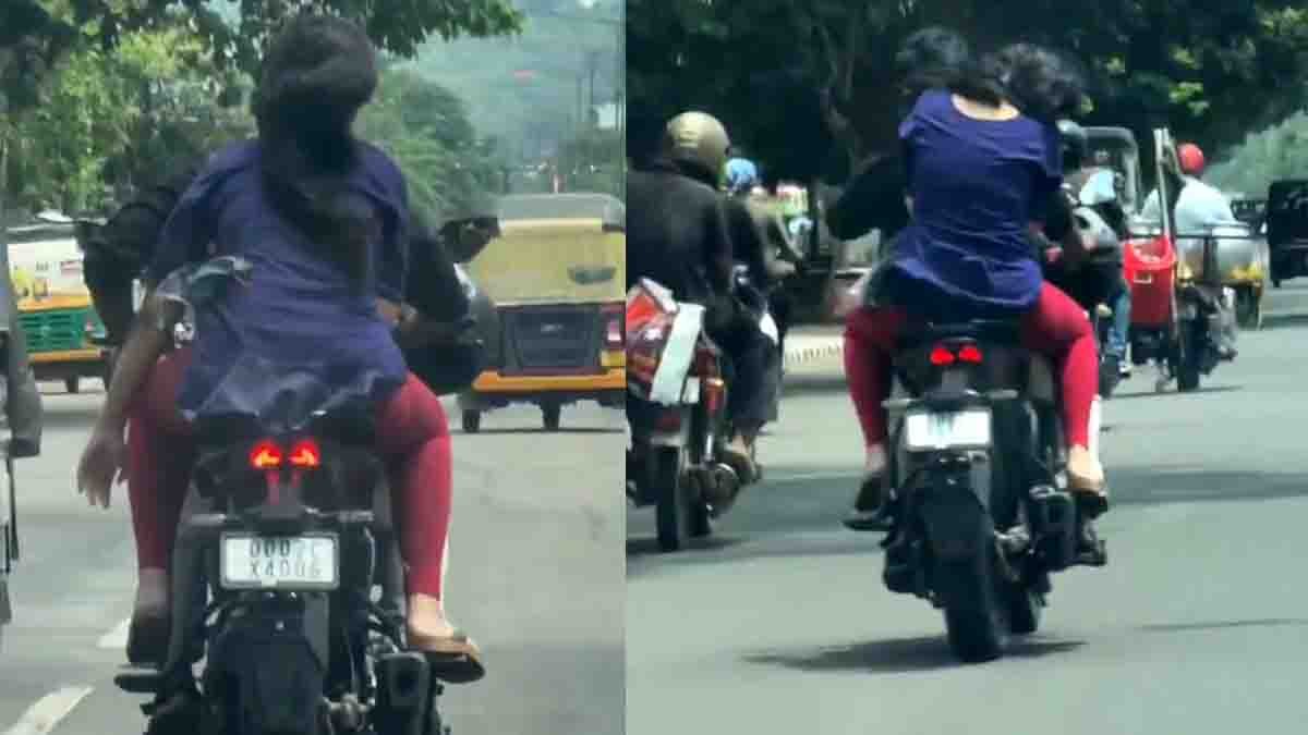 Viral Bike Assault Video showing man attacking woman on moving bike
