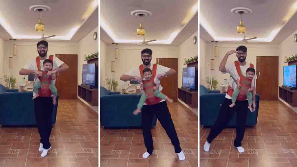 Father Daughter Dance Video : ಅಪ್ಪನ ಡ್ಯಾನ್ಸ್, ಪುಟಾಣಿಯ ಕ್ಯೂಟ್ ಸ್ಮೈಲ್ : ಇಂಟರ್ನೆಟ್ನಲ್ಲಿ ಸೆನ್ಸೇಷನ್ ಸೃಷ್ಟಿಸುತ್ತಿದೆ ಬೆಂಗಳೂರಿನ ಈ ವಿಡಿಯೋ! 2 Father daughter dance video showing a Bengaluru dad dancing with his baby daughter in a carrier during a viral Instagram reel