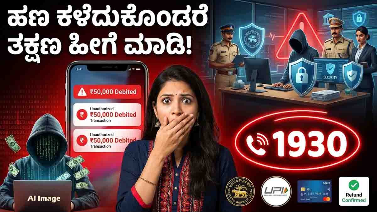 Online scam refund process showing cyber fraud victim recovering money through RBI guidelines and cyber crime complaint system