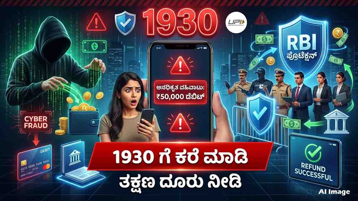 Online scam refund process showing cyber fraud victim recovering money through RBI guidelines and cyber crime complaint system