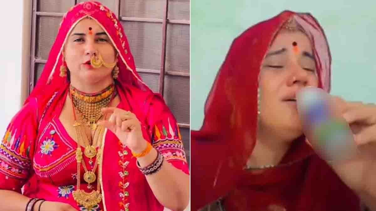 Anita Bishnoi, Rajasthan social media influencer, during the cyberbullying controversy that sparked nationwide discussion