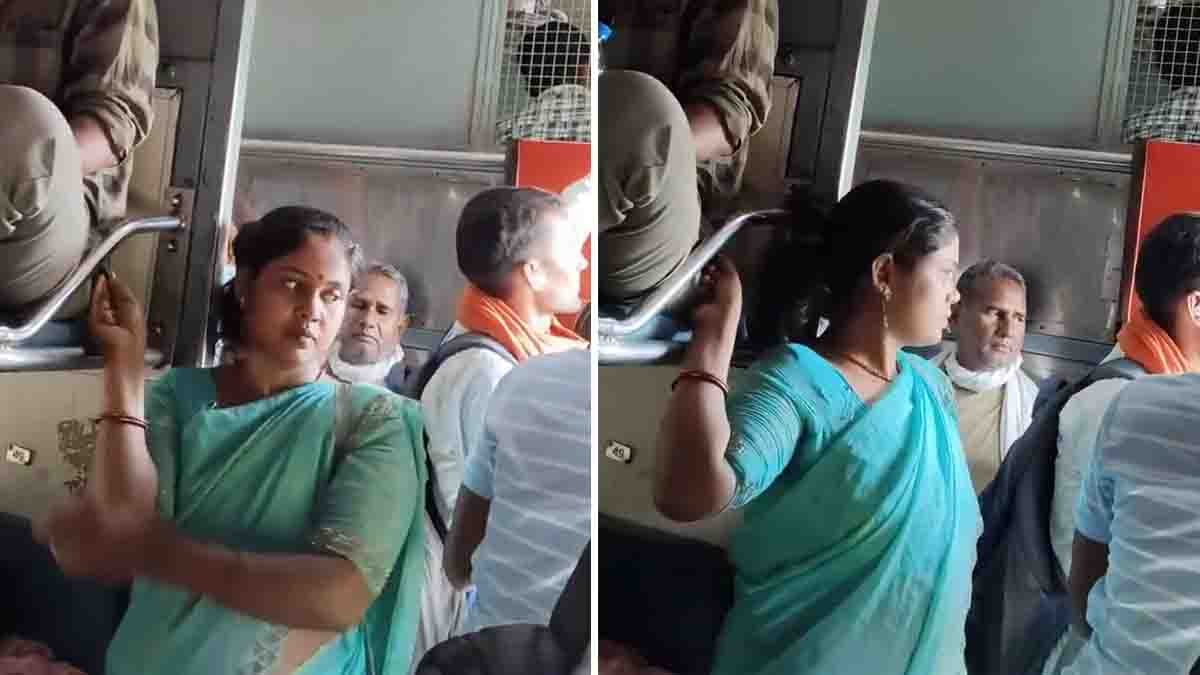 Women Mobile Theft on Train : ನೋಡೋಕೆ ಮುಗ್ಧೆ, ಆದ್ರೆ ಇವಳ ಕೈಚಳಕ ನೋಡಿದ್ರೆ ಶಾಕ್ ಆಗ್ತೀರಾ! ರೈಲಿನಲ್ಲಿ ಮಹಿಳೆಯ ಮೊಬೈಲ್ ಕಳ್ಳತನದ ವಿಡಿಯೋ ವೈರಲ್ 1 Women Mobile Theft on Train: A viral video captures a woman allegedly stealing a mobile phone from a sleeping passenger aboard a crowded train. Watch the shocking incident and learn essential train travel safety tips.