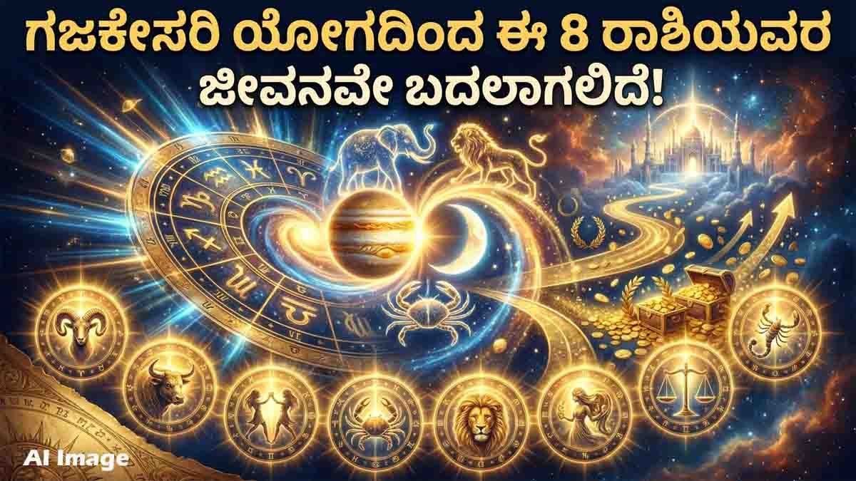 Astrology Prediction : ಜೂನ್ 17 ರಿಂದ ಈ 8 ರಾಶಿಯವರಿಗೆ ಮಹಾ 'ಗಜಕೇಸರಿ ಯೋಗ' ಆರಂಭ, ನಿಮ್ಮ ರಾಶಿ ಇದೆಯಾ? 1 Astrology Prediction for June 2026 highlighting Gajakesari Yoga and its positive impact on lucky zodiac signs through wealth, career growth and prosperity.