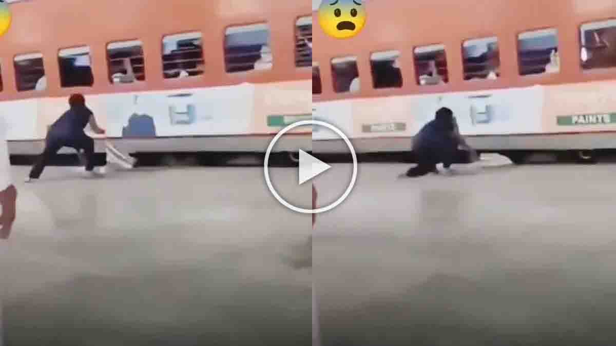 Mother Love captured in a viral moment as a mother runs alongside a moving train to reunite with her young son.