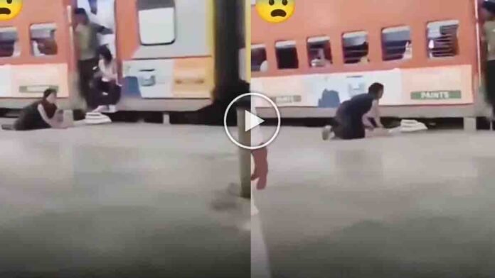 Mother Love captured in a viral moment as a mother runs alongside a moving train to reunite with her young son.