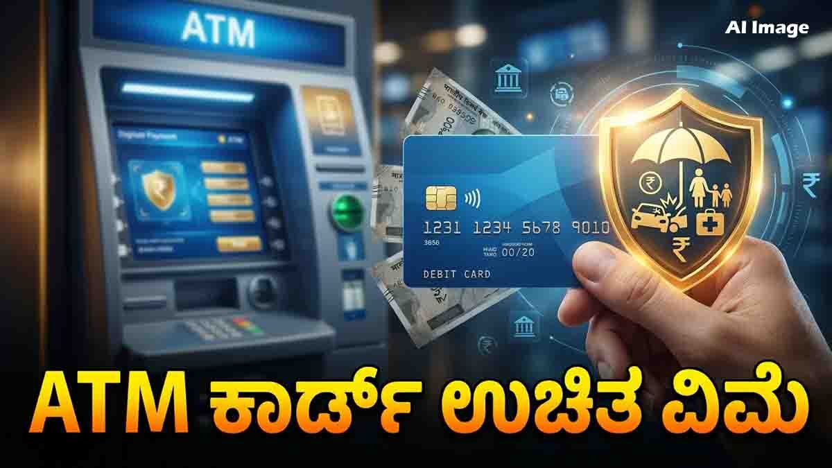 ATM Card Free Insurance : ನಿಮ್ಮ ಎಟಿಎಂ ಕಾರ್ಡ್ನಲ್ಲಿ ರೂ. 5 ಲಕ್ಷದವರೆಗೆ ಉಚಿತ ವಿಮೆ ಇದೆಯೆಂದು ನಿಮಗೆ ಗೊತ್ತೇ? ಕ್ಲೈಮ್ ಮಾಡುವುದು ಹೇಗೆ? ಇಲ್ಲಿದೆ ಸಂಪೂರ್ಣ ಮಾಹಿತಿ 2 ATM Card Free Insurance offering up to ₹5 lakh accidental insurance cover for eligible debit card holders in India.