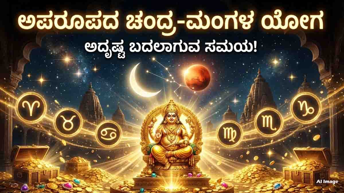 Chandra Mangal Yoga 2026 : ಜುಲೈ 10-12ರಂದು 'ಕುಬೇರ ಯೋಗ'; ಈ 6 ರಾಶಿಗಳಿಗೆ ಆರ್ಥಿಕ ಸಂಕಷ್ಟಗಳಿಂದ ಮುಕ್ತಿ, ನಿಮ್ಮ ರಾಶಿ ಇದರಲ್ಲಿದೆಯಾ? 3 Chandra Mangal Yoga 2026 brings Kubera Yoga, financial prosperity, career growth, and wealth opportunities for six lucky zodiac signs.