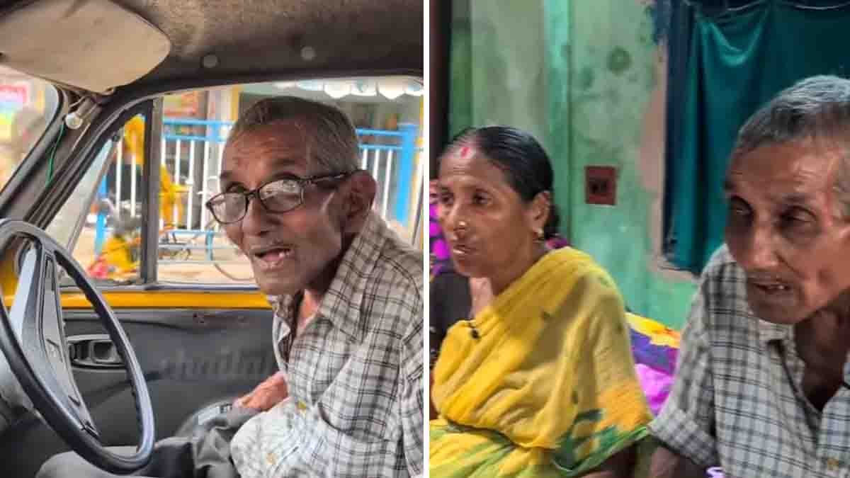Kolkata Taxi Driver Ravindranath Sarkar, 80, works 16 hours a day to support his seriously ill wife in an inspiring viral story.