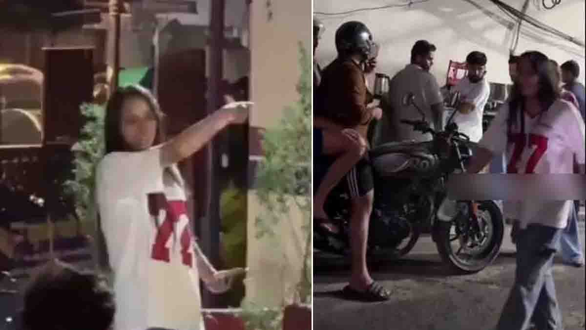 Mussoorie Drunk Woman creating a public disturbance near Library Chowk before police intervened in the viral incident.