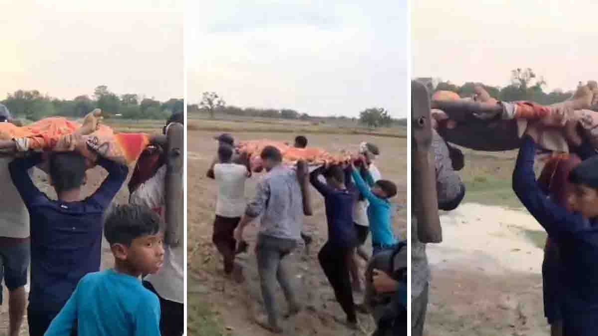 Rewa Tribal Woman Video: Tribal Woman Dies After No Ambulance Reaches Remote Village in Madhya Pradesh