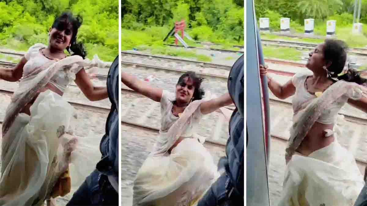 Train Door Stunt Video : ಲೈಕ್ಸ್ ಗಾಗಿ ಸಾವಿನ ಜೊತೆ ಸರಸ, ರೈಲಿನ ಬಾಗಿಲಿನಲ್ಲಿ ಯುವತಿಯ ಡೇಂಜರಸ್ ಡ್ಯಾನ್ಸ್ - ವೈರಲ್ ಆದ ವಿಡಿಯೋ…! 1 The viral train door stunt video shows a young woman dancing dangerously at the open door of a moving train, drawing widespread criticism over reckless social media stunts.