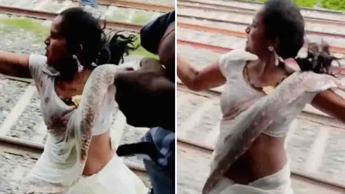 The viral train door stunt video shows a young woman dancing dangerously at the open door of a moving train, drawing widespread criticism over reckless social media stunts.