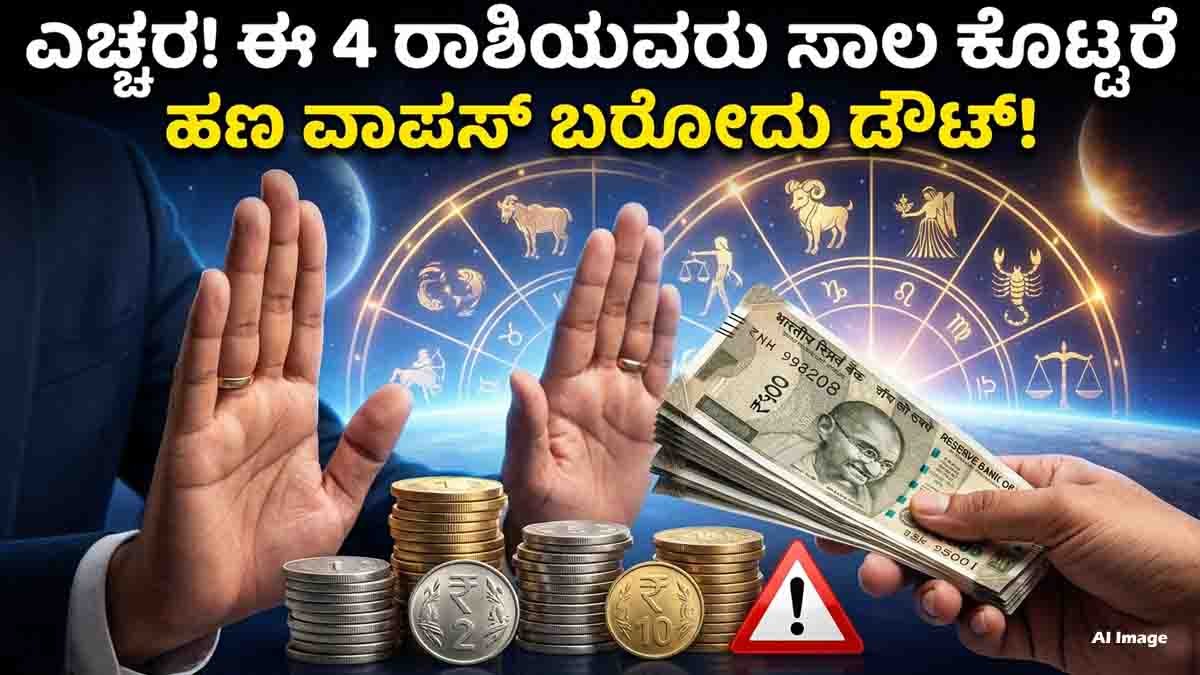 Financial astrology prediction highlighting Aries, Virgo, Scorpio and Libra with a warning to avoid lending money during current planetary transits.