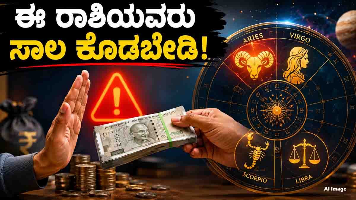 Financial astrology prediction highlighting Aries, Virgo, Scorpio and Libra with a warning to avoid lending money during current planetary transits.