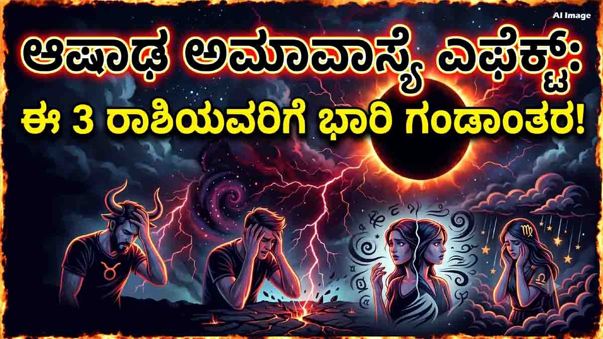 Zodiac Predictions : ಆಷಾಢ ಅಮಾವಾಸ್ಯೆ ಜ್ಯೋತಿಷ್ಯ 2026: ಗುರು ಗ್ರಹದ ದಿಕ್ಕು ಬದಲಾವಣೆಯಿಂದ ಯಾರಿಗೆಲ್ಲಾ ಸಂಕಷ್ಟ? 2 Zodiac Predictions 2026 showing Jupiter's direction change affecting Scorpio, Pisces, and Virgo according to Vedic astrology