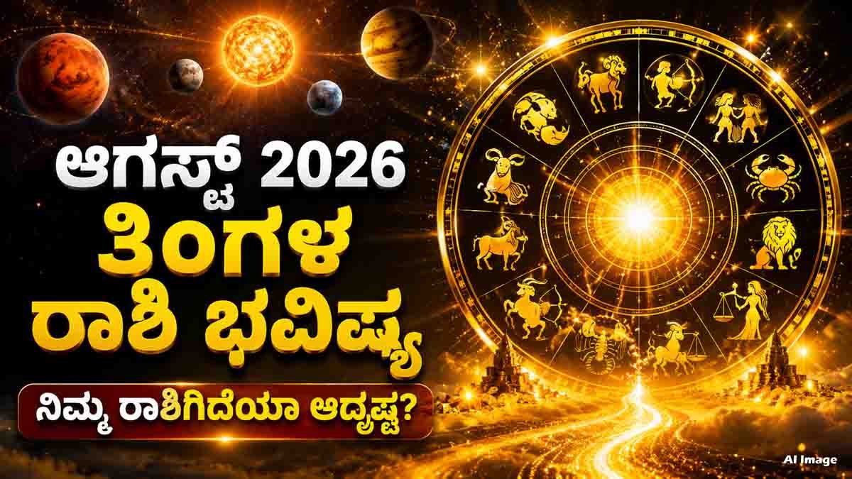 August Month Astrology : ಆಗಸ್ಟ್ 2 ರಿಂದ ಶುರುವಾಗಲಿದೆ ಈ ರಾಶಿಗಳ ಸುವರ್ಣಯುಗ! ಲಿಸ್ಟ್ನಲ್ಲಿ ನಿಮ್ಮ ರಾಶಿ ಇದೆಯಾ? 3 August month astrology 2026 showing four major planetary transits bringing wealth, career success, Raj Yoga, and good fortune to six lucky zodiac signs.