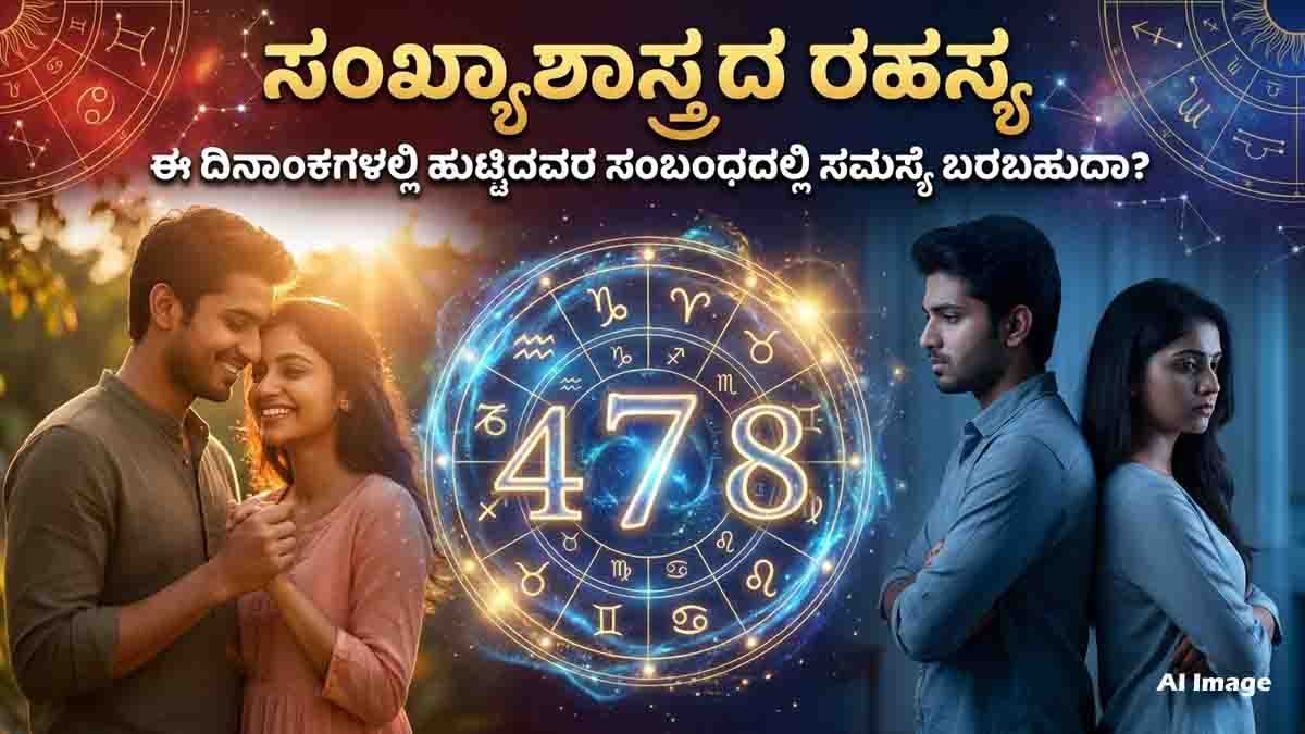 Birth Date Numerology : ಈ ದಿನಾಂಕಗಳಲ್ಲಿ ಹುಟ್ಟಿದವರ ಲವ್ ಲೈಫ್ನಲ್ಲಿ ಸದಾ ಗೊಂದಲ! ನಿಮ್ಮ ಬರ್ತ್ ಡೇ ಡೇಟ್ ಇದೇನಾ? 3 Birth Date Numerology chart showing birth numbers 4, 7, and 8 and their impact on love life, marriage, and relationship compatibility