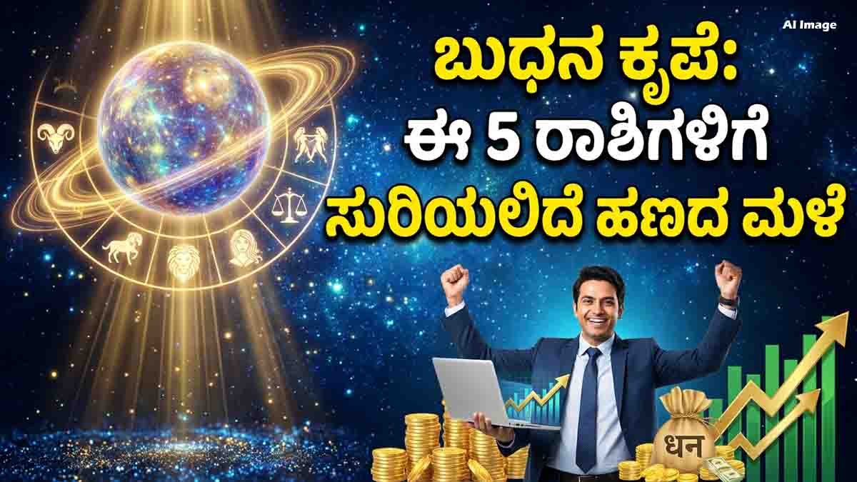 Lucky Zodiac Signs as Mercury turns direct in Gemini, forming Bhadra Rajyoga and bringing wealth, career growth, and success until August 5, 2026.