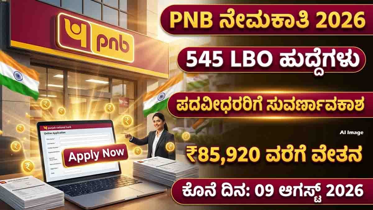 PNB Recruitment 2026 notification for 545 Local Bank Officer LBO vacancies with salary up to ₹85,920.