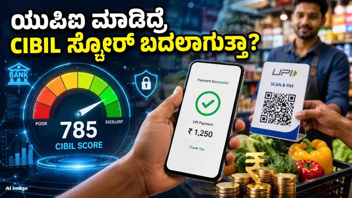 UPI Transactions : ದಿನಕ್ಕೆ ಹತ್ತಾರು ಬಾರಿ UPI ಬಳಸ್ತೀರಾ? ನಿಮ್ಮ CIBIL ಸ್ಕೋರ್ ಕಥೆ ಏನಾಗುತ್ತೆ ಗೊತ್ತಾ? ಇಲ್ಲಿದೆ ಅಸಲಿ ಸತ್ಯ! 1 UPI Transactions explained with CIBIL score impact, including savings account payments, RuPay Credit Card UPI, and Buy Now Pay Later (BNPL) transactions.