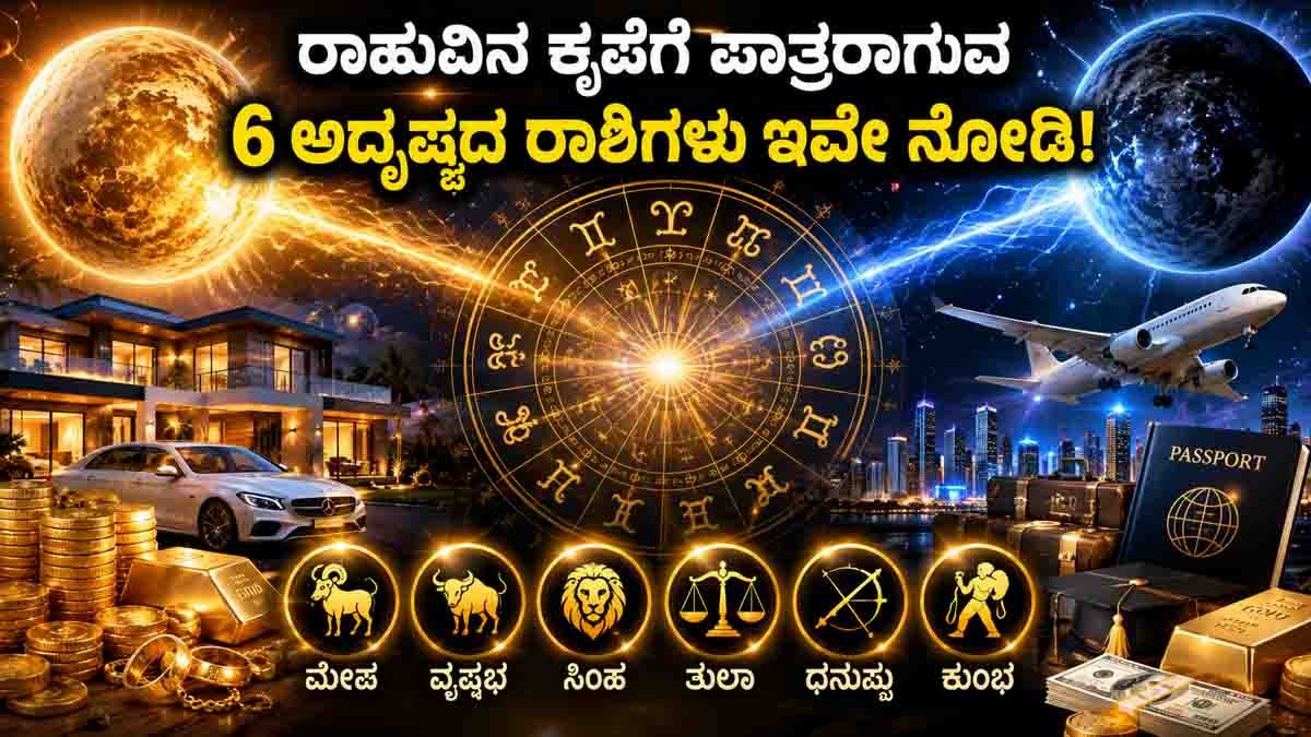 Venus Rahu Transit : ಶುಕ್ರನ ಸಂಚಾರದಿಂದ ಈ 6 ರಾಶಿಯವರಿಗೆ ಭಾರಿ ಧನಲಾಭ, ವಿದೇಶಿ ಯೋಗದ ಬಂಪರ್ ಆಫರ್! 2 Venus Rahu Transit 2026 brings wealth, foreign opportunities, career growth, and financial success for six lucky zodiac signs.