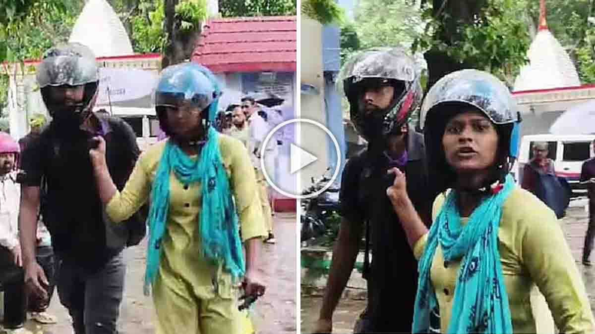 Woman constable viral video showing an off-duty police officer dragging an accused harasser to Khardah Police Station in West Bengal.